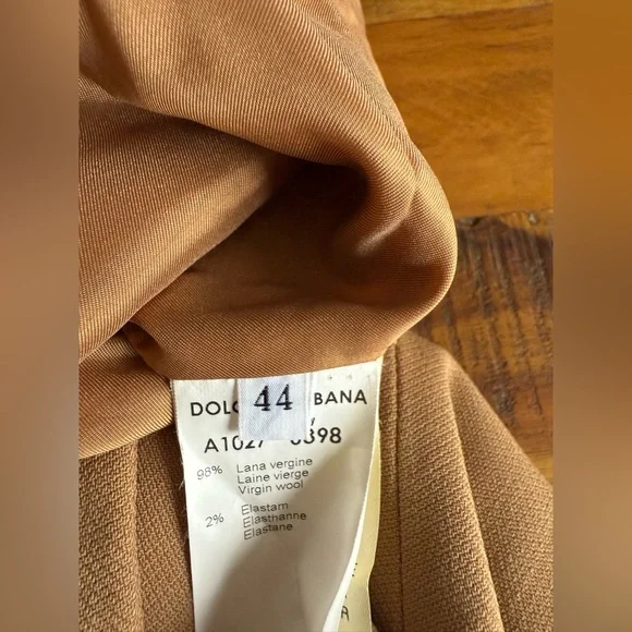 EUC Dolce & Gabbana Tan Camel Wool Knee-length Skirt Sz 44 - Picture 2 of 6